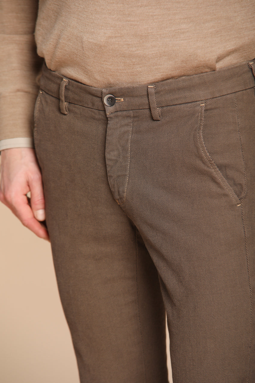 Foto 2 Milano pantalone chino uomo fantasia occhio di pernice extra slim fit