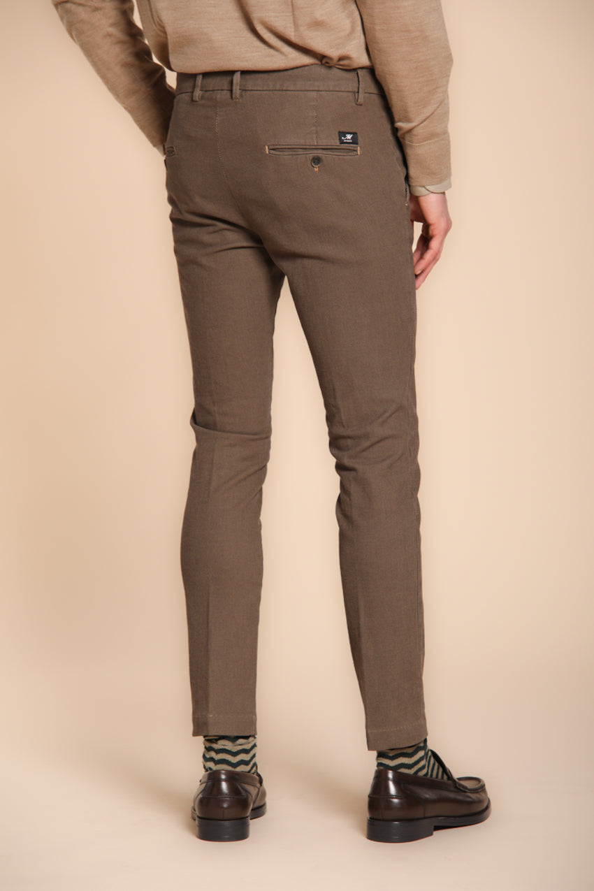 Milano pantalone chino uomo fantasia occhio di pernice extra slim fit