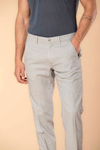 Milano pantalon chino homme en coton mouliné avec micro-motif Extra Slim fit