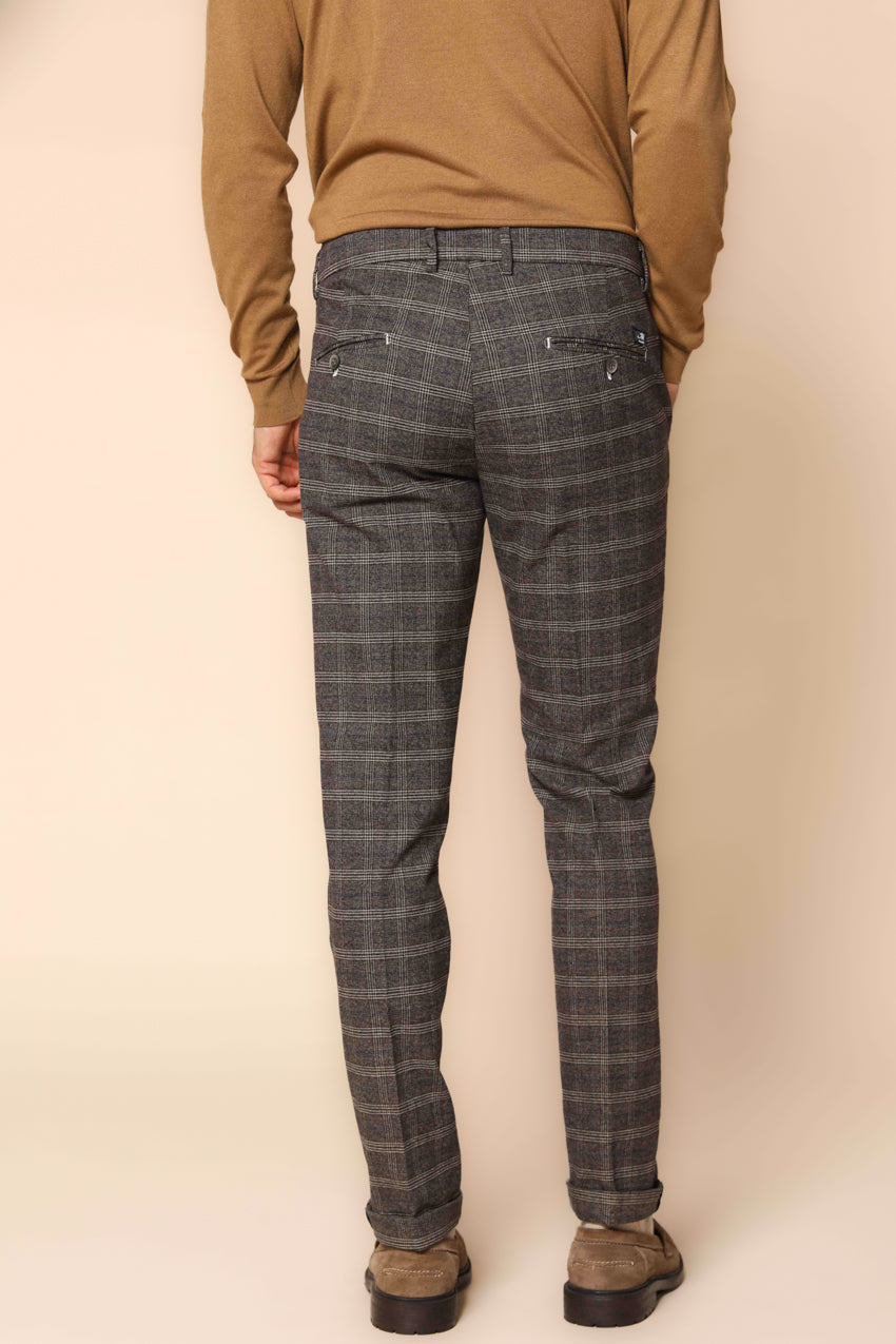 Torino Herren Chino-Hose aus Baumwolle Stretch mit walles-muster Slim Fit