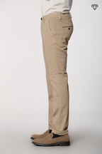 Torino men's chino pants in cotton cashmere slim fit ①