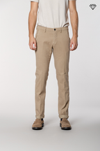 Torino men's chino pants in cotton cashmere slim fit ①