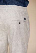 Torino pantalon chino homme imprimé Prince de Galles avec fil foncé slim fit