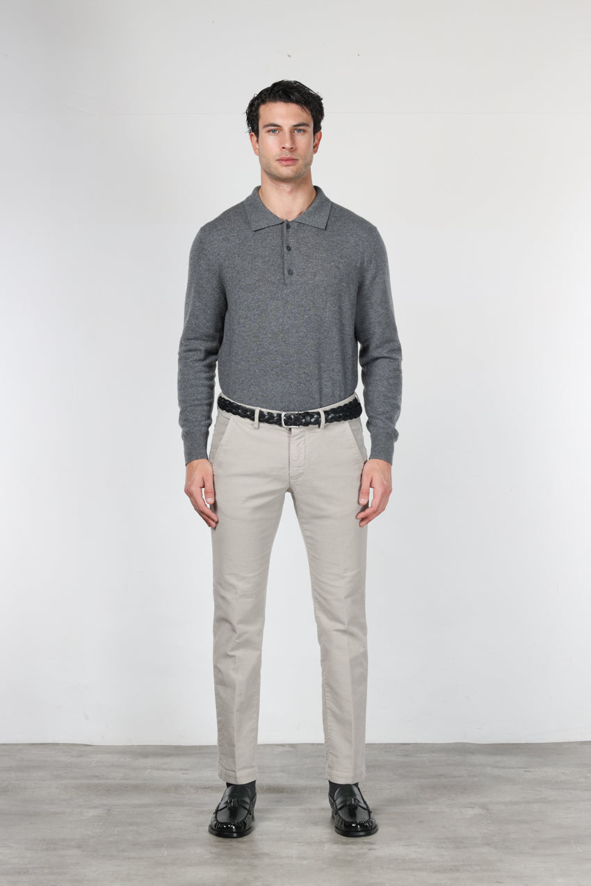 Torino men’s chino pants in 1000-wale corduroy, slim fit ①