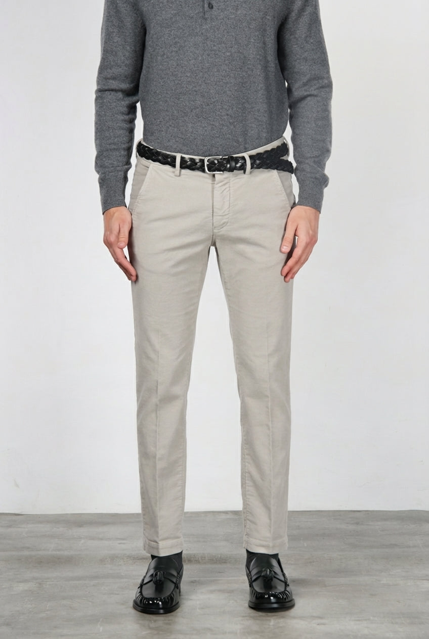 Torino men’s chino pants in 1000-wale corduroy, slim fit ①