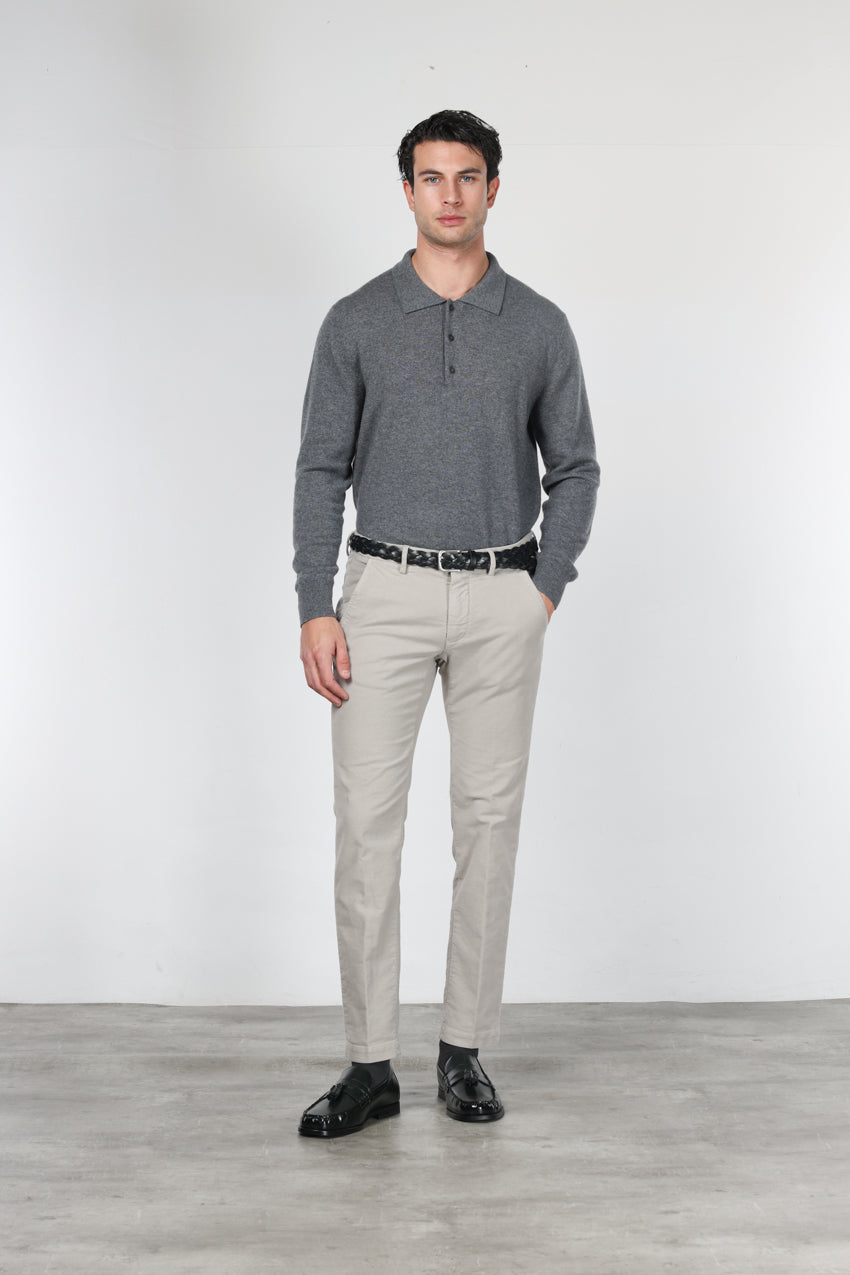 Torino men’s chino pants in 1000-wale corduroy, slim fit ①