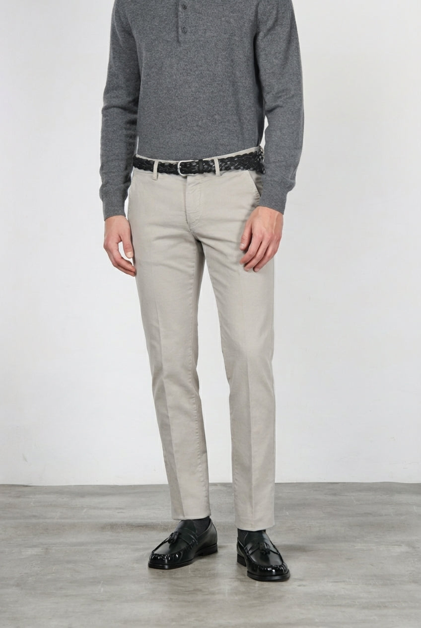 Torino men’s chino pants in 1000-wale corduroy, slim fit ①