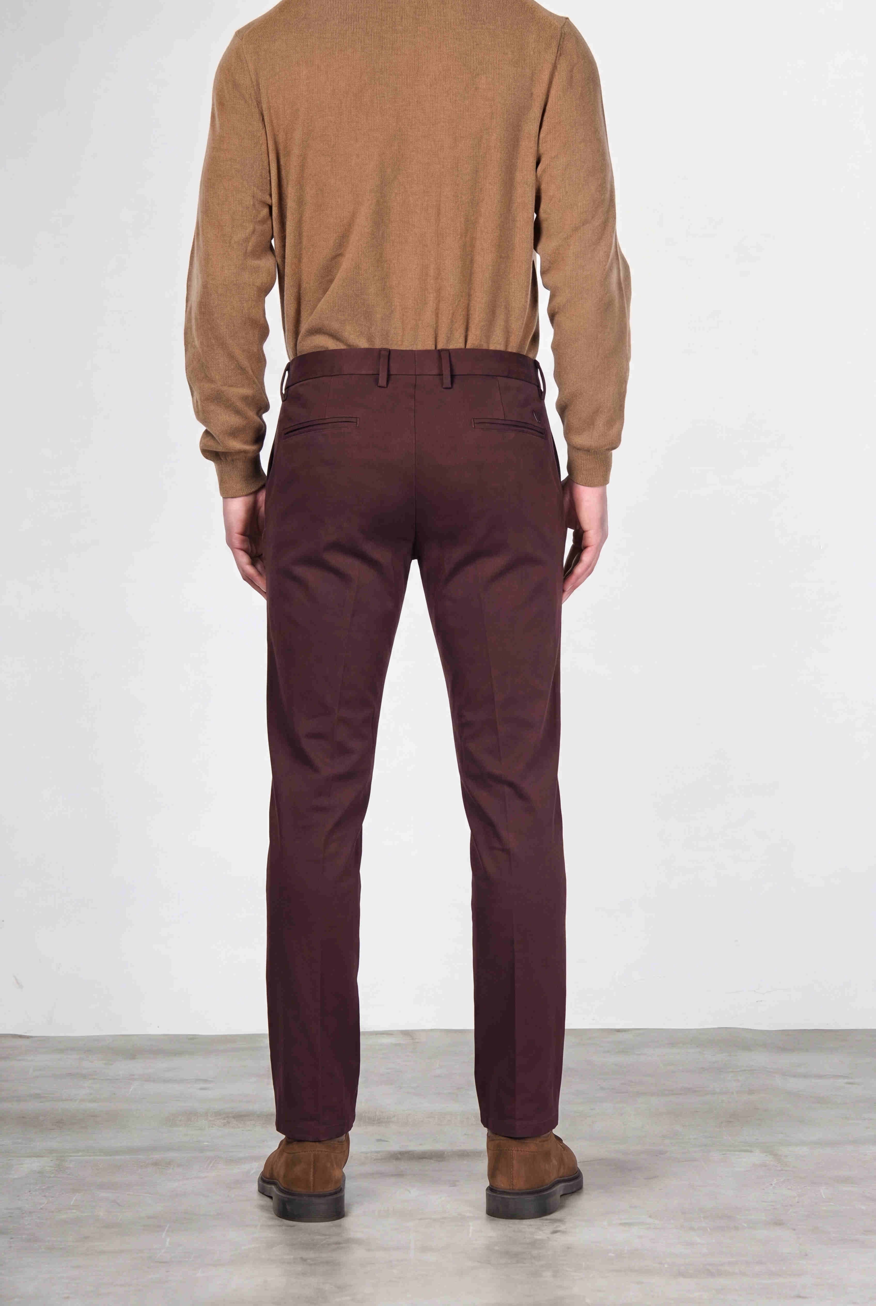 Torino Flex pantalone chino uomo in raso slim fit ①