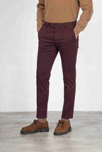 Torino Flex pantalone chino uomo in raso slim fit ①
