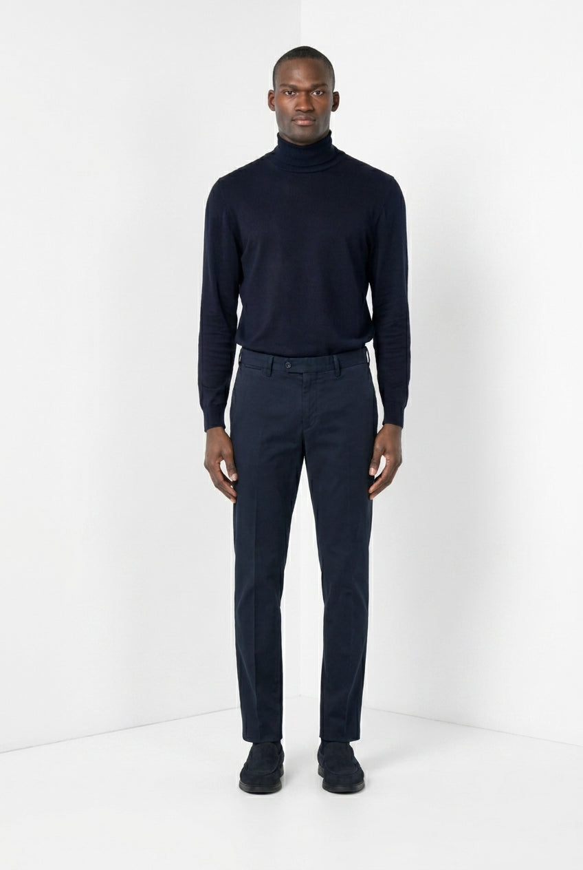 Torino pantalone chino uomo in velluto 1000 righe slim fit ①
