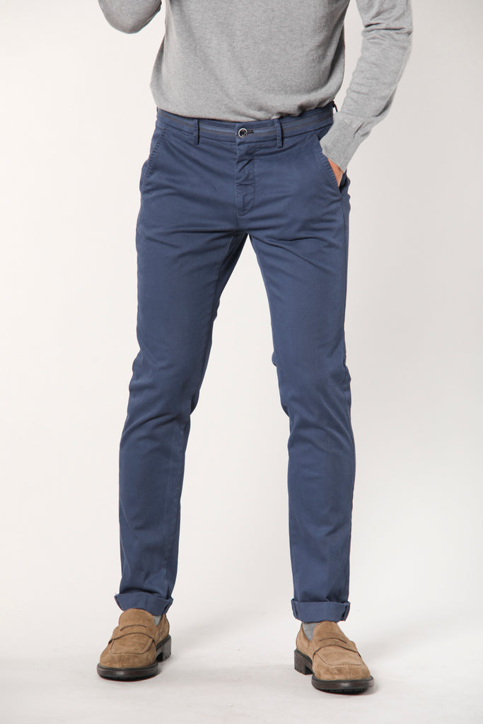 Torino Tapes pantalon chino homme en gabardine et coton modal stretch coupe slim