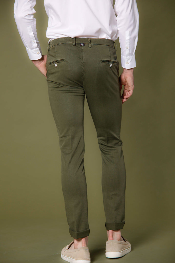 Image 4 de Mason's Torino Summer Color model pantalon chino pour homme en sergé de coton et tencel vert