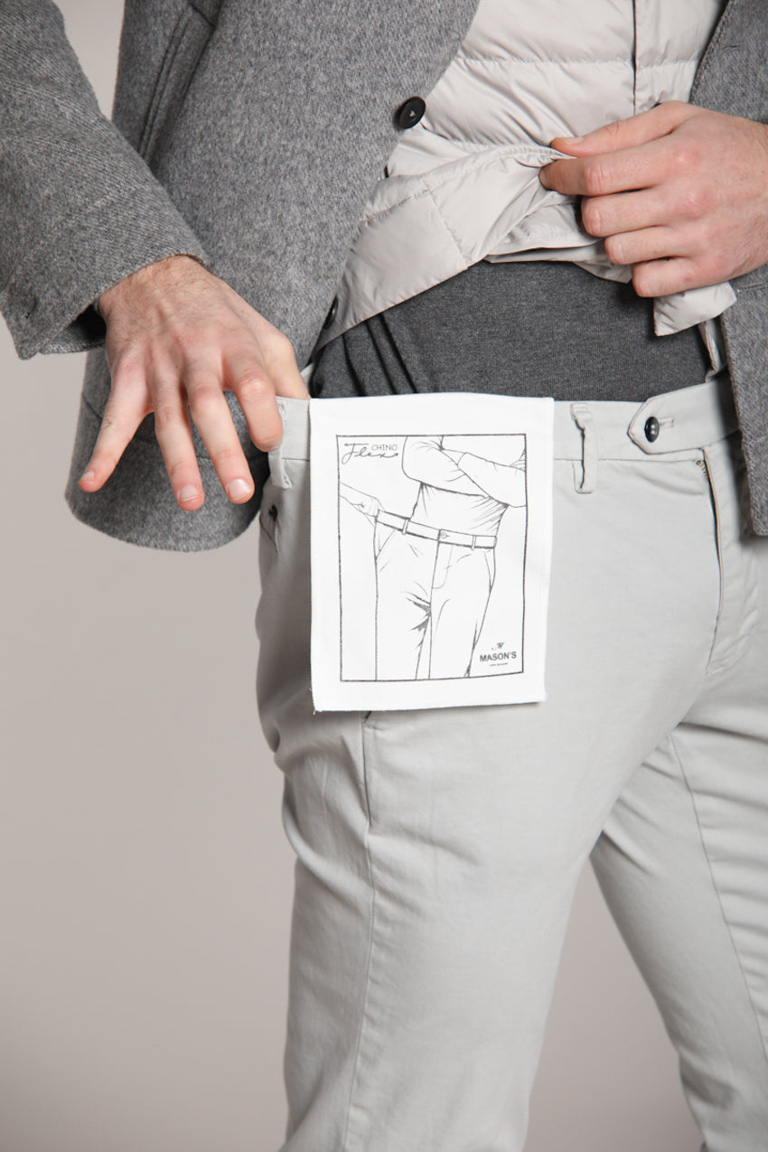 Torino Flex pantalone chino uomo in raso slim fit