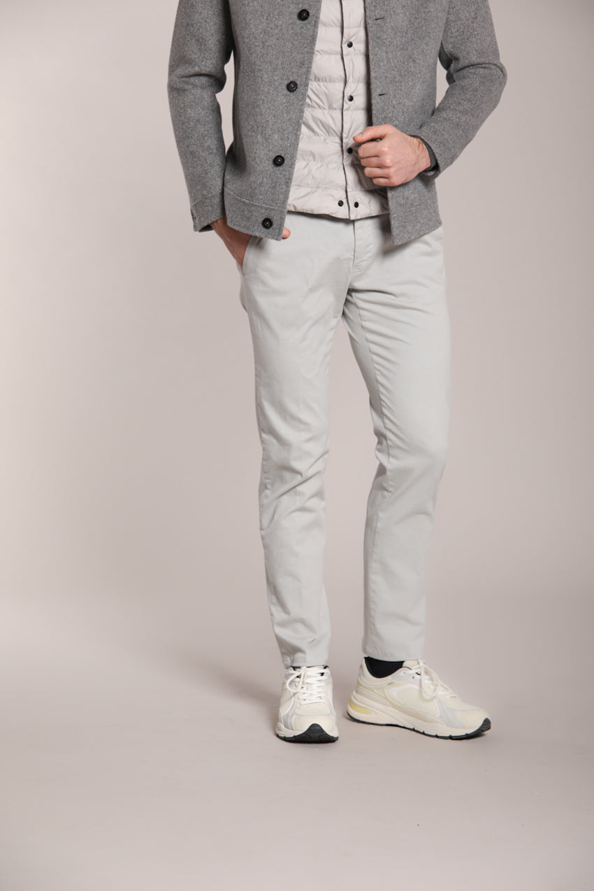 Foto 4 Torino Flex pantalone chino uomo in raso slim fit