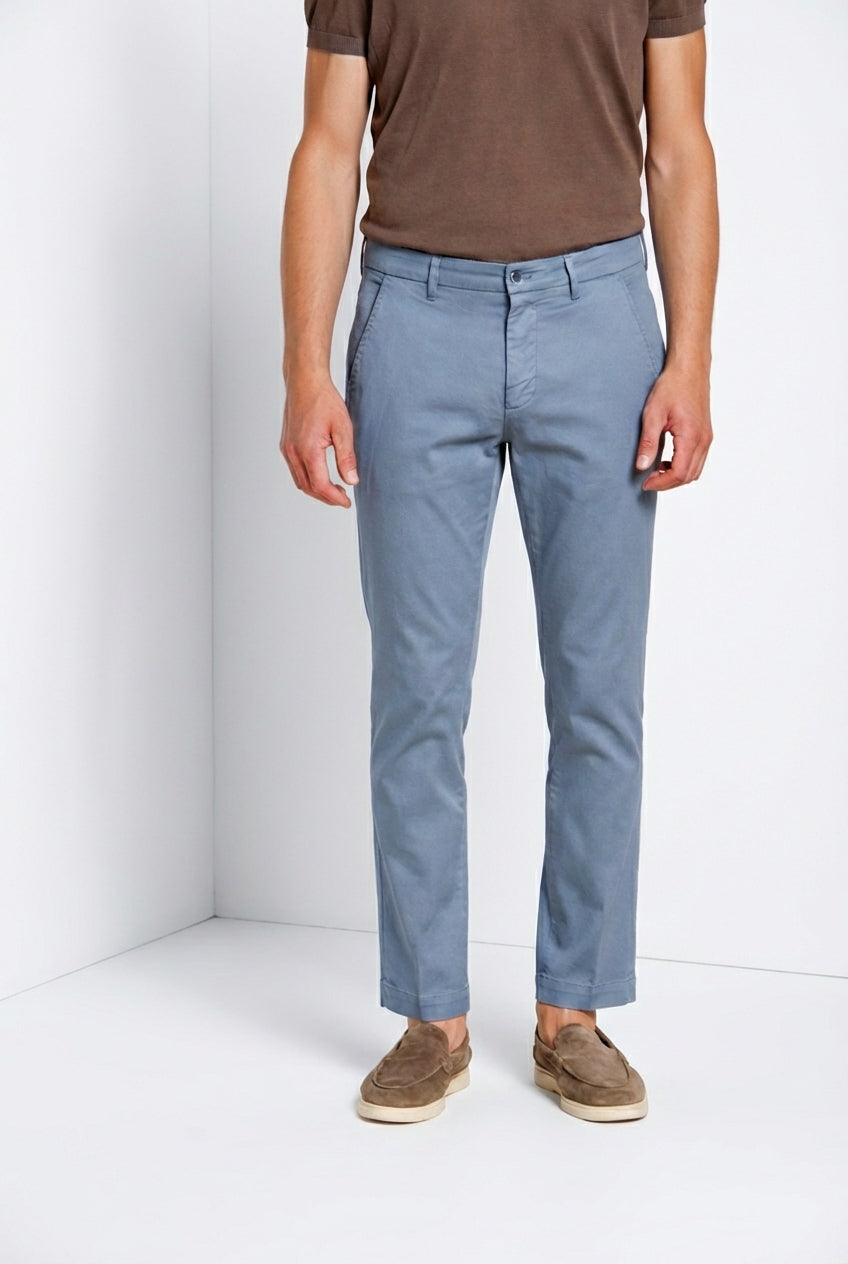 Torino Flex men's chino pants in stretch gabardine slim fit ①