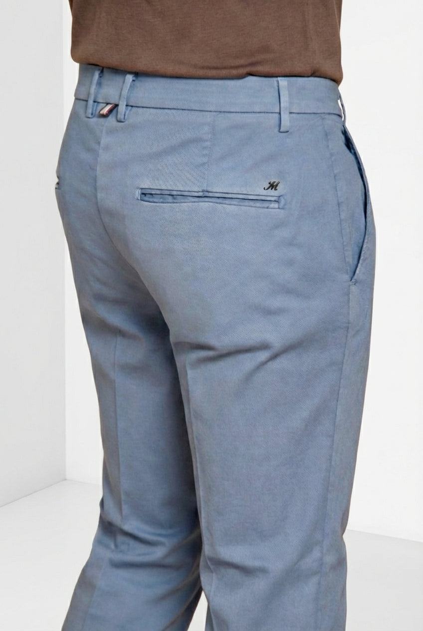 Torino Flex pantalon chino homme en gabardine stretch slim fit ①