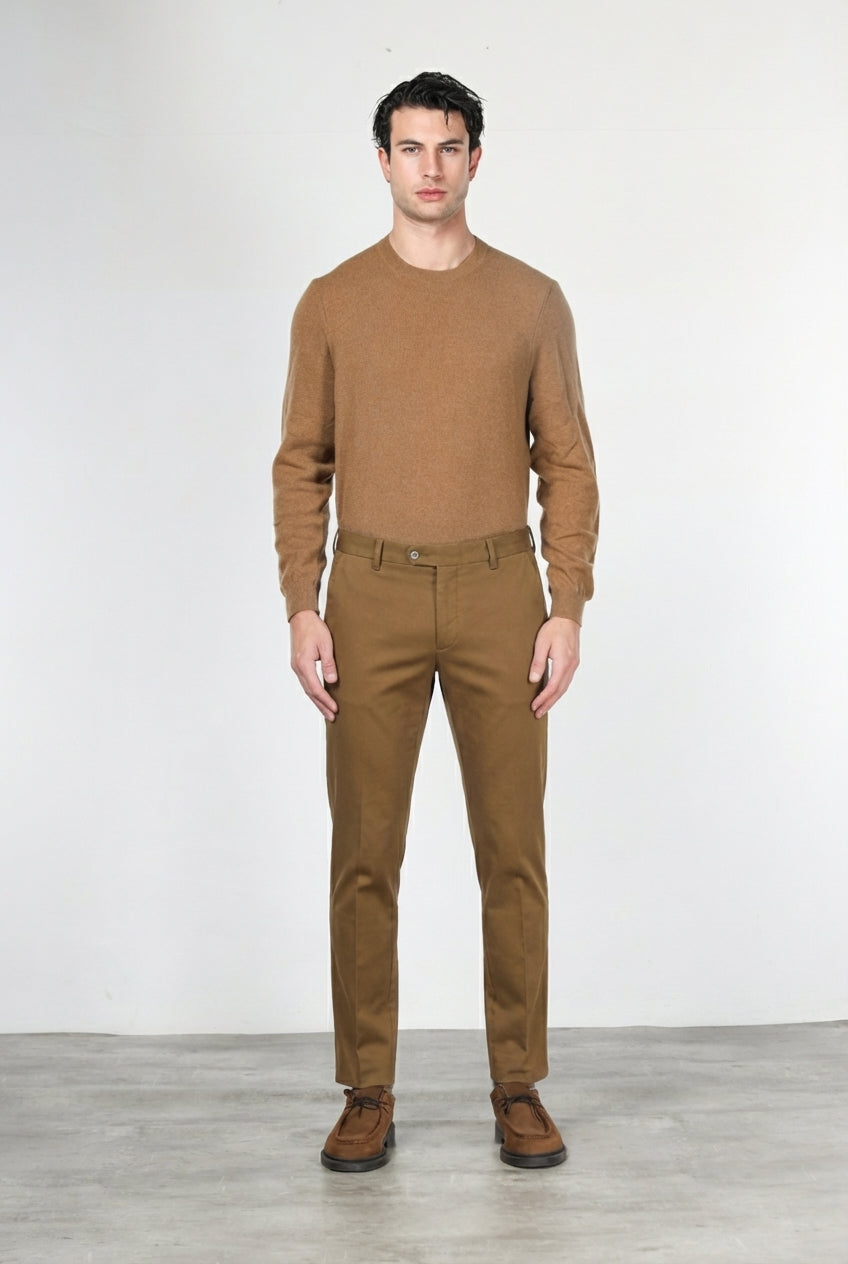 Torino Flex Chinohose für Herren aus Satin, Slim Fit ①