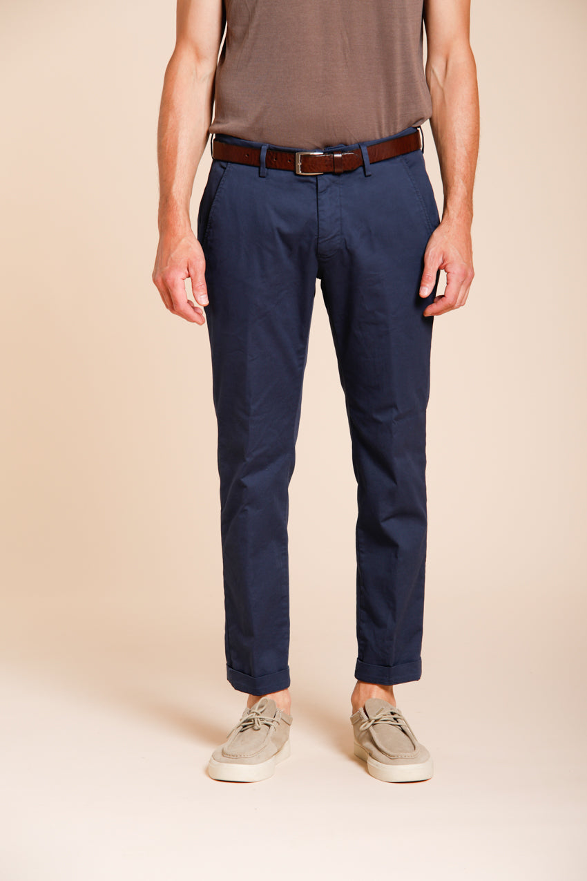 Torino Flex pantalon chino homme en gabardine stretch slim fit ①