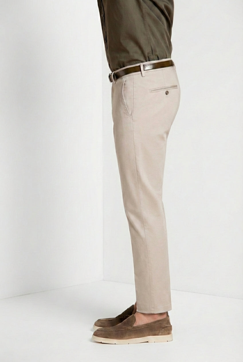 Torino Flex pantalon chino homme en gabardine stretch slim fit ①