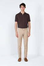 Torino 1 Pinces Flex men's chino pants in super stretch gabardine slim fit