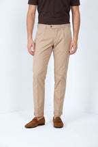 Torino 1 Pinces Flex men's chino pants in super stretch gabardine slim fit