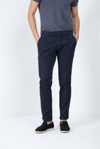 Torino 1 Pinces Flex pantalone chino uomo in gabardina super stretch slim fit