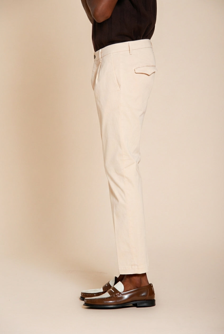 Torino 1 Pinces Flex Hose Chino Herren aus Super Stretch Gabardine slim fit