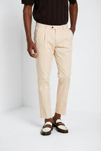 Torino 1 Pinces Flex pantalon chino homme en gabardine super stretch slim fit