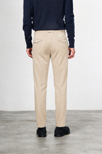 Torino 1 Pinces Flex pantalon chino homme en twill de coton et cachemire slim fit