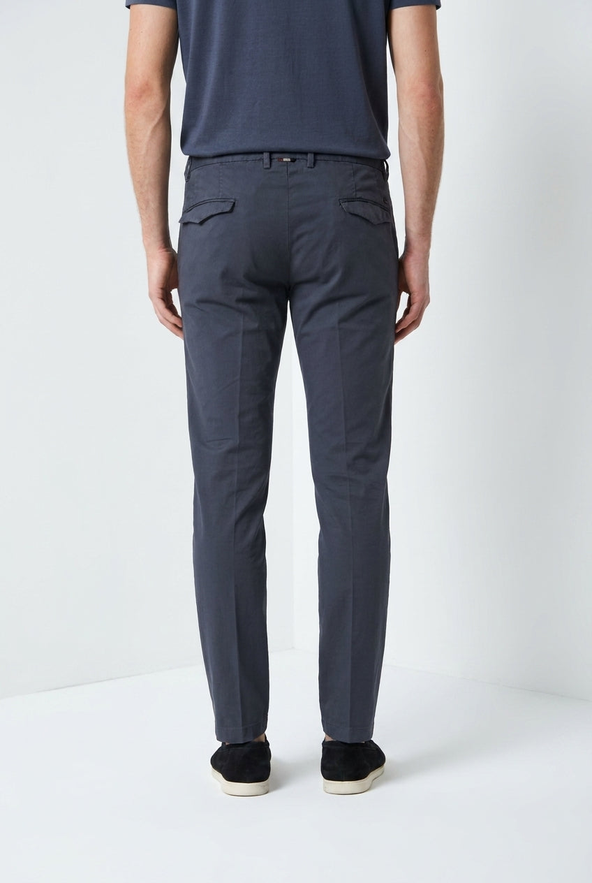 Torino City Icon Flex pantalon chino homme en cavallery de coton et lin stretch slim fit