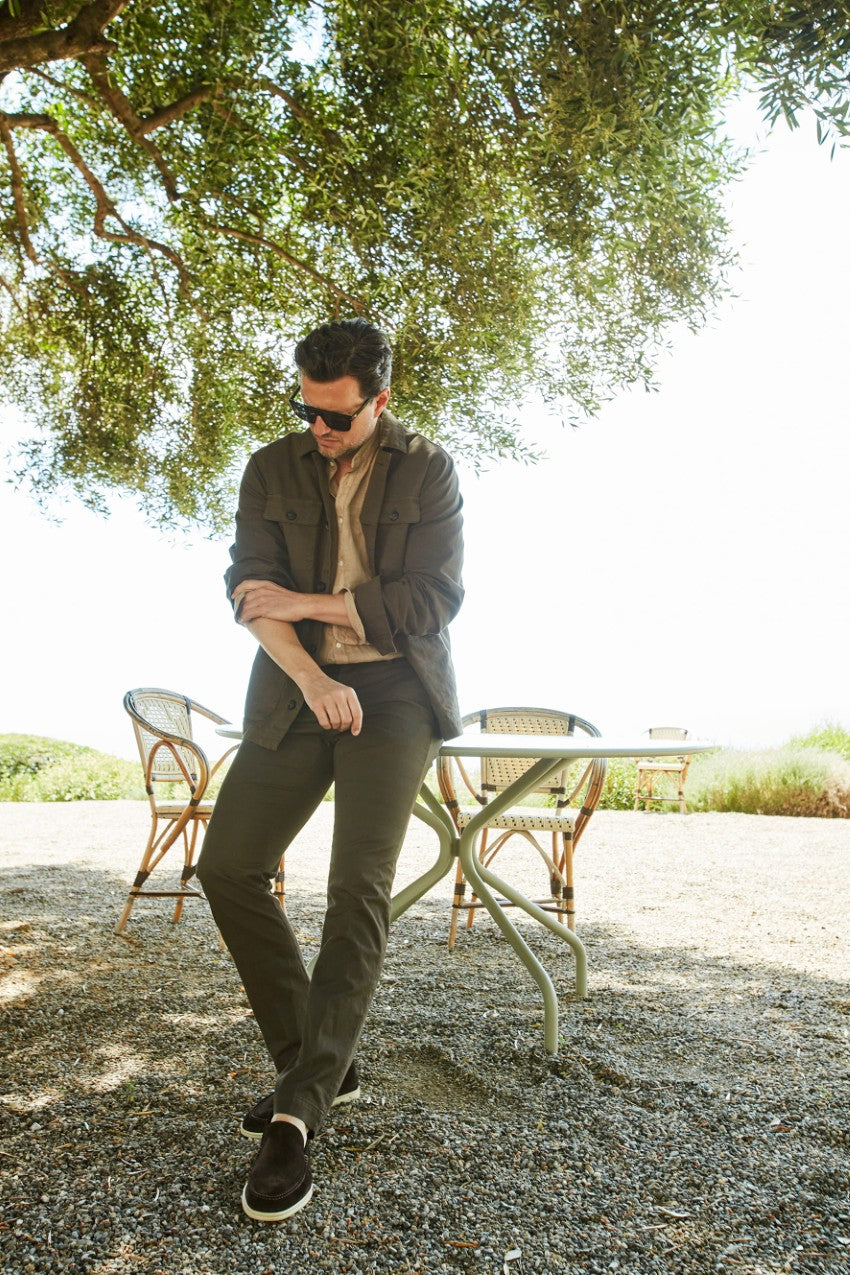 Torino City Icon Flex Hose Chino Herren aus Cavallery aus Baumwolle und Leinen Stretch slim fit