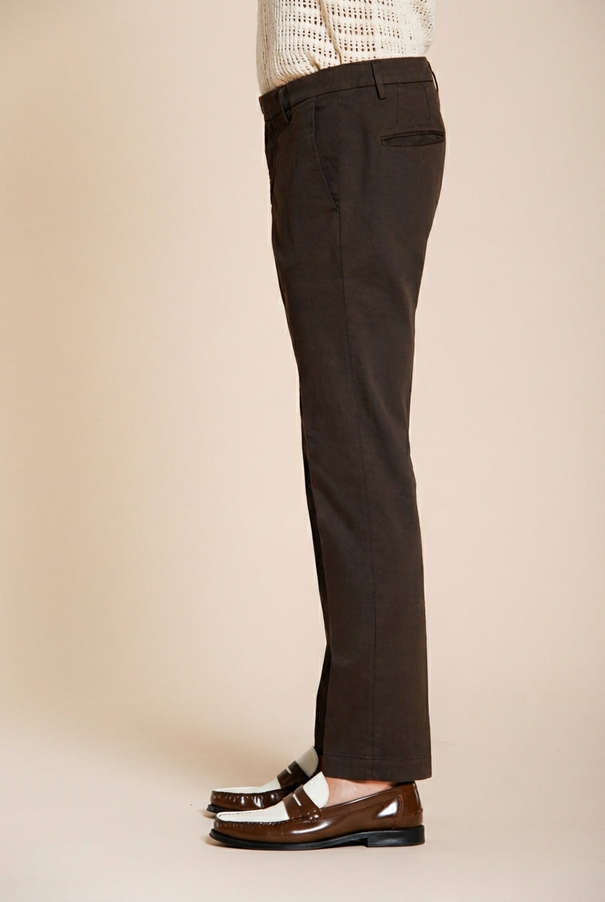 Torino City Icon Flex pantalon chino homme en cavallery de coton et lin stretch slim fit