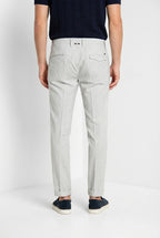 Torino City 1 Pinces men's chino pants in yarn-dyed houndstooth micro-pattern slim fit