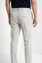 Torino City 1 Pinces men's chino pants in yarn-dyed houndstooth micro-pattern slim fit