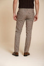 Torino City men's chino pants prince of Wales print slim fit