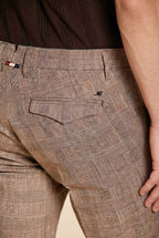 Torino City men's chino pants prince of Wales print slim fit