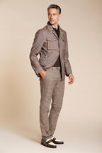 Torino City men's chino pants prince of Wales print slim fit