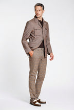 Torino City pantalon chino homme imprimé Prince de Galles slim fit