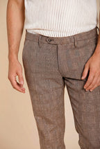 Torino City men's chino pants prince of Wales print slim fit
