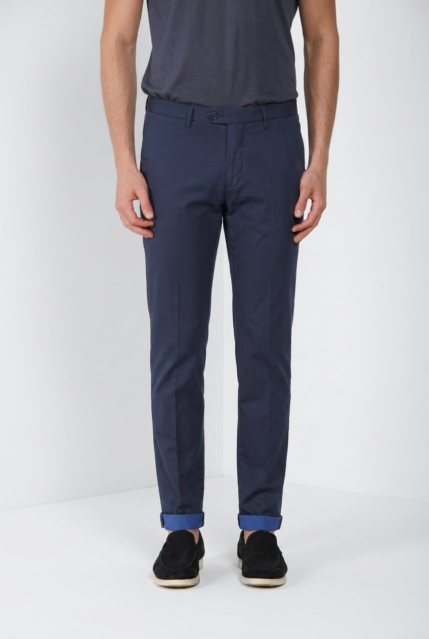 Torino City Travel pantalone chino uomo in raso tecnico stretch slim fit