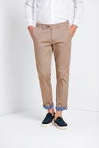 Torino City Travel Hose Chino Herren aus technischem Stretch-Satin slim fit