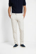 Torino City pantalon chino homme en satin de coton et soie slim fit