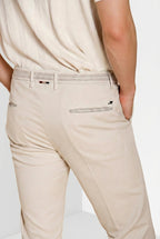 Torino City Herren Chino Hose aus feiner Trikotine aus Baumwolle und Lyocell slim fit