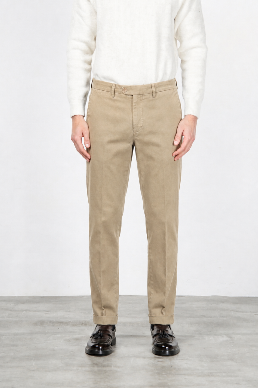 Square Work Chinohose für Herren aus Stretch-Bull mit relaxed fit
