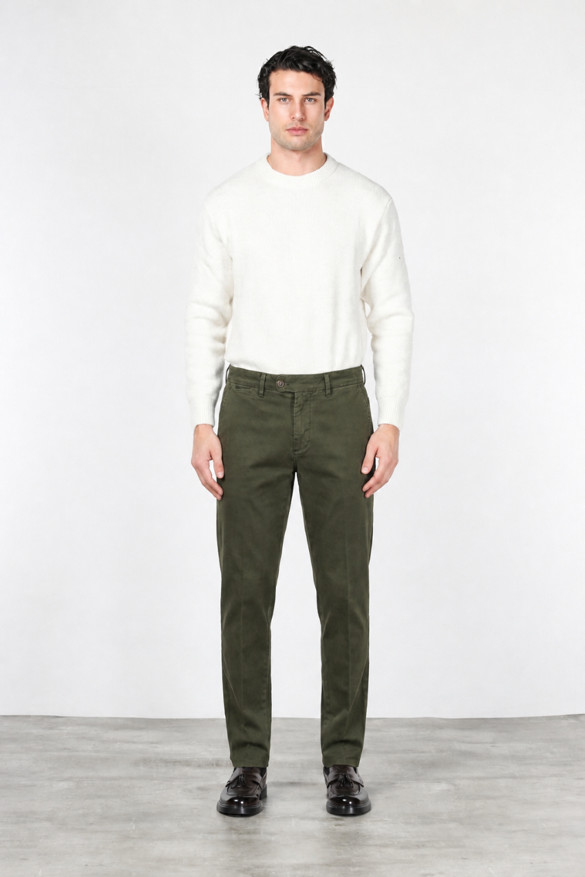 Square Work pantalone chino uomo in bull stretch relaxed fit