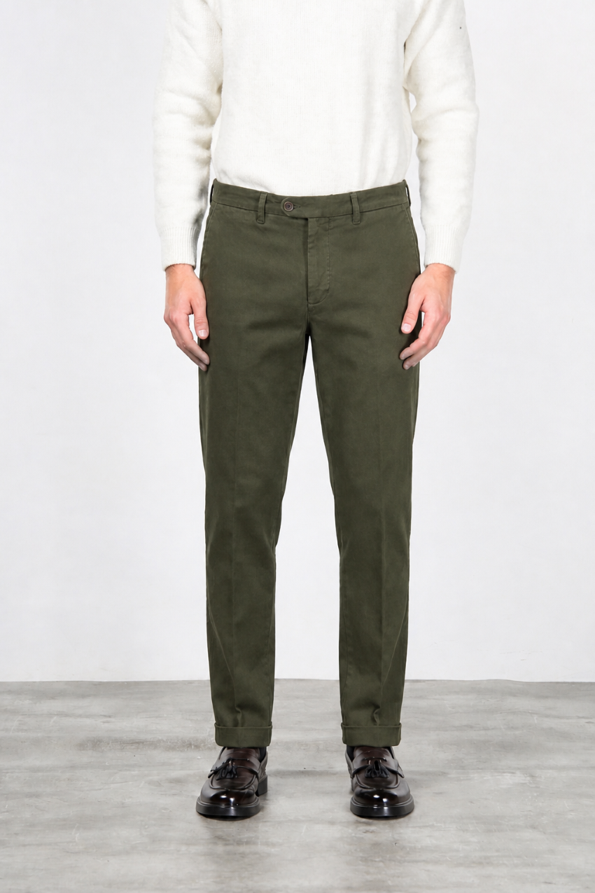 Square Work pantalone chino uomo in bull stretch relaxed fit