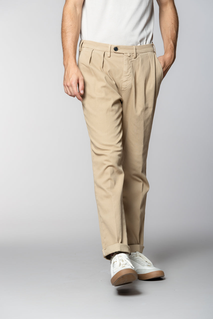 Boston 2 Pinces men's chino pants in tricot relaxed fit
