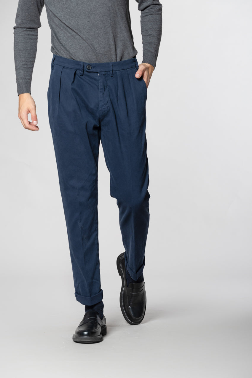 Boston 2 Pinces pantalon chino homme en tricot relaxed fit