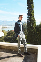 Boston 2 Pinces men's chino pants in tricot relaxed fit