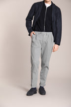 Foto 3 Boston 2 Pinces pantalone chino uomo in tricotina relaxed fit